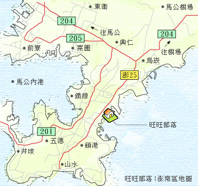 澎湖民宿-旺旺部落地圖
